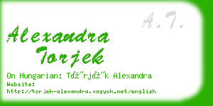 alexandra torjek business card